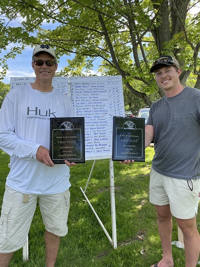 Chuck Hengel & Michael Hengel June 2021 Bass Tournament Winners